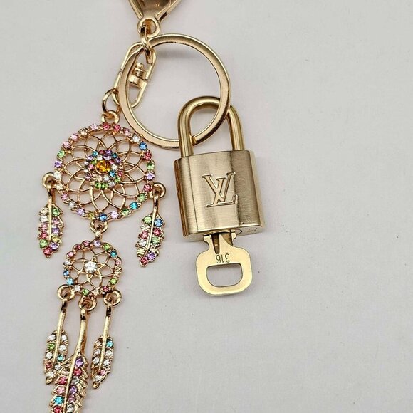 Authentic Louis Vuitton Lock & Key with unbranded Bagcharm, Keycharm, Keychain - Picture 5 of 8
